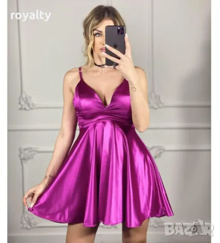 ПРОМОЦИЯ  Рокля от сатен AMELIA Различни цветове , снимка 6 - Рокли - 49493022