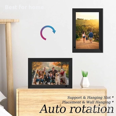 Електронна фоторамка с дистанционно управление, IPS екран, Фото/Музикален/Видео плейър/Календар/, снимка 3 - Други - 52443714