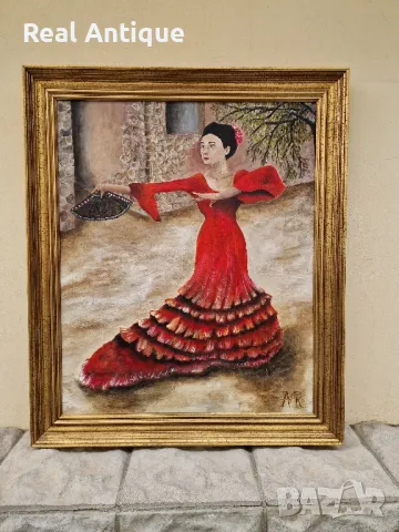 Красива майсторска картина масло върху платно авторска , снимка 2 - Картини - 49683416