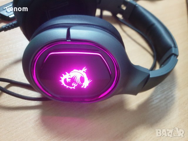 Геймърски слушалки MSI GH50 Immerse за компютър RGB 7.1 surround sound, снимка 5 - Слушалки за компютър - 39866148