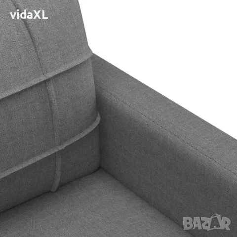 vidaXL 2-местен диван, Тъмносив, 120 см, плат, снимка 6 - Дивани и мека мебел - 56147321