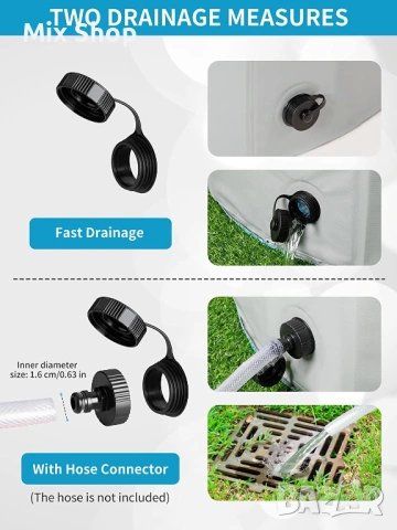 Нов Басейн за кучета Toozey,  119.89 cm x 29.97 cm, устойчив на хлъзгане , снимка 5 - Басейни и аксесоари - 53800864