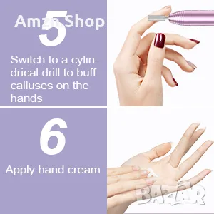 Електрическа шлифовъчна машина за нокти Mosen електрическа пила за нокти комплект за маникюр, снимка 8 - Продукти за маникюр - 47452492