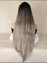 Пепеляво руса омбре перука с бретон, снимка 2