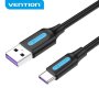 Vention Кабел USB 3.1 Type-C / USB 2.0 AM - 0.5M, 5A Fast Charge-CORBD