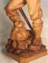 дървена статуетка златотърсач авторска дърворезба 24/5, снимка 9