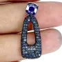 925 Сребърно колие със сапфири, снимка 2