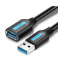 Кабел USB3.0 Мъжко - Женско 1.5m 5Gb/s Черен Vention CBHBG Cable USB - USB M/M, снимка 1