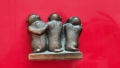Скулптура, статуетка на три мъдри маймуни , снимка 3