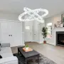 Полилей с LED 3 пръстена и кристални елементи, 50×40×30 см, снимка 4