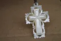 Седефен кръст  със сребърен синджир, снимка 5