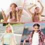 Neefeaer Pink Геймърски слушалки стерео съраунд звук, розови, снимка 7