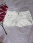 Дънкови къси панталони бели изчистен модел еластични , снимка 2