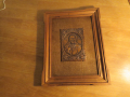 Старинна медна икона на Исус Христос  върху платно и солидна дървена рамка - притежавакте тази икона, снимка 4