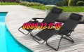 Градински сгъваем шезлонг, градински стол + поставка за телефон и чаша, снимка 6