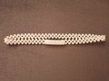 Елегантен еластичен колан бижу с бели/бежови перли и правоъгълна закопчалка с малки перли, снимка 2