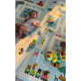 4138 Сгъваемо детско килимче за игра, топлоизолиращо 180x200x1cm - Мече и Лунапарк, снимка 3