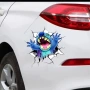 Стич Stitch излиза от стена лепенка за стена мебел автомобил кола Авто стикер, снимка 1