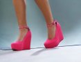 Обувки на платформа - циклама - SL47, снимка 2