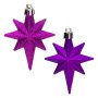 16 броя Комплект Лилави коледни звезди, 8см, снимка 2