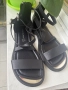 Дамски черни сандали номер 38 естествена кожа, снимка 1