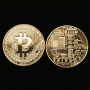 Bitcoin позлатена монета, снимка 1 - Нумизматика и бонистика - 36343965