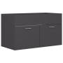vidaXL Долен шкаф за мивка, сив, 80x38,5x46 см, ПДЧ（SKU:804658, снимка 1 - Шкафове - 44566571