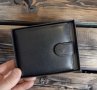 мъжки портфейл естествена кожен телешки бокс джоб за монети документи, снимка 4