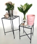 Метални маси/ поставки за растения и декорация- комплект от 2 бр., снимка 3