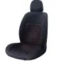 Калъф за седалка, подложка за кола, Универсален модел, черен цвят с червен конец, снимка 3
