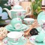 Порцеланов комплект за чай 16 ЧАСТИ TIFFANY BLUE MAGNOLIA, снимка 1 - Чаши - 39755017