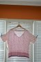 Бледорозова лятна блуза на фигури, снимка 1 - Тениски - 41923317