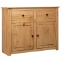 vidaXL Сайдборд, 93x40x80 см, бор масив, стил Панама, снимка 1