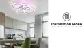 LED плафон с четири ринга 60 W и дистанционно, снимка 7