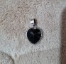 Черен оникс със сребро сърце-10лв., снимка 2