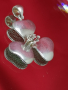 925 сребърна висулка трилистно цвете, снимка 1 - Колиета, медальони, синджири - 36143609