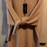 Seleted Femme дълъг пуловер рокля камел, снимка 1 - Блузи с дълъг ръкав и пуловери - 44351320