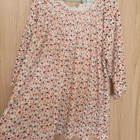 Памучна флорална блуза, снимка 2 - Блузи с дълъг ръкав и пуловери - 42282885