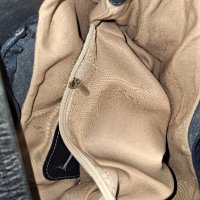 намаление тъмносиня чанта-торба, естествена кожа , снимка 5 - Чанти - 41652234