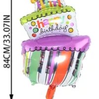 Гигант торта на етажи и свещи фолио фолиев балон хелий и въздух, снимка 2 - Други - 41455616