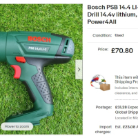 BOSCH PSB 14,4 Li-2 - Ударен винтоверт 14.4V неразличим от нов!, снимка 8 - Винтоверти - 44826217