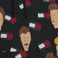 Tommy Hilfiger x Beavis and ButtHead Hoodie оригинално горнище S памук, снимка 3 - Суичъри - 40956996