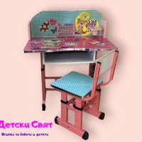 Детски чин и стол с картинки, снимка 6 - Мебели за детската стая - 41979100