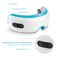 Breo iSee 3S електрически масажор за очи с музика за въздушно налягане вибрация термо компресия, снимка 12 - Козметика за лице - 44827839