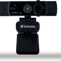 Оригинална Verbatim уеб камера с двоен микрофон, външна камера за компютър или лаптоп с Ultra HD 4K , снимка 5 - Камери - 41461913