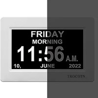 TROCOTN 7-инчов цифров часовник, календар, снимка 2 - Друга електроника - 42437033