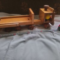 Дървена играчка камион Fagus автовоз, снимка 1 - Образователни игри - 35715645