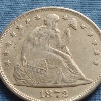 Монета 1 долар 1872г. САЩ РЕПЛИКА на Американския сребърен долар за КОЛЕКЦИЯ 30047, снимка 6 - Нумизматика и бонистика - 42702858