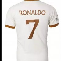 Ronaldo white Cr7 Детски екип Ал насър бял 2023г new Футболен екип с калци с шапка, снимка 1 - Футбол - 40156105