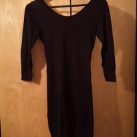 Нова H&M XS есенна рокля с дълъг ръкав по тялото черна, снимка 2 - Рокли - 34183493